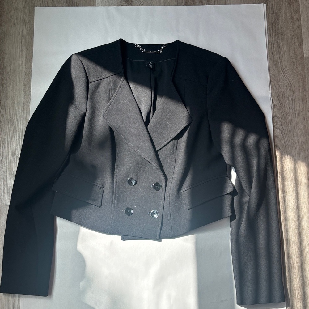 White House Black Market Double-Breasted Black Blazer